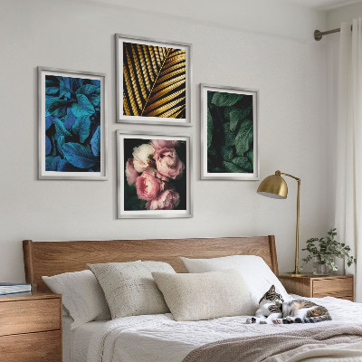 Wanddeko-set Blätter und Blüten in verschiedenen Farben