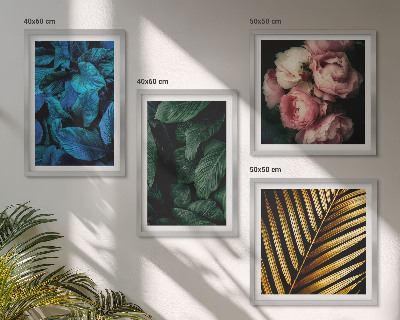 Wanddeko-set Blätter und Blüten in verschiedenen Farben