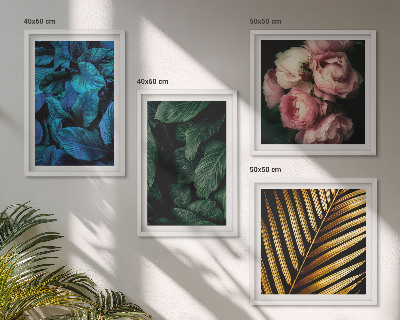 Wanddeko-set Blätter und Blüten in verschiedenen Farben