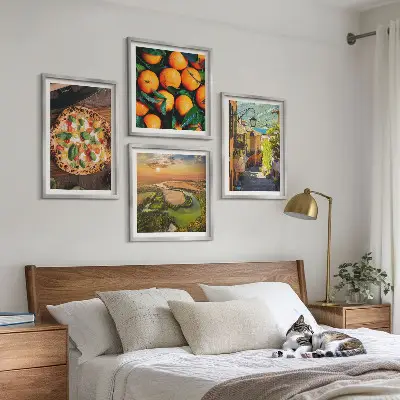 Wanddeko-Set italienische Landschaft mit Flüssen, Hügeln und Straßen
