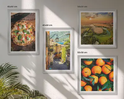 Wanddeko-Set italienische Landschaft mit Flüssen, Hügeln und Straßen