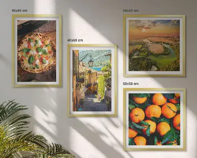 Wanddeko-Set italienische Landschaft mit Flüssen, Hügeln und Straßen