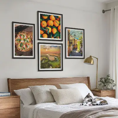 Wanddeko-Set italienische Landschaft mit Flüssen, Hügeln und Straßen