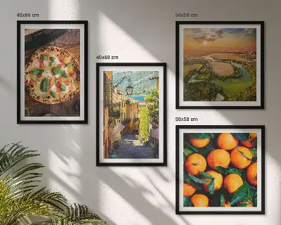 Wanddeko-Set italienische Landschaft mit Flüssen, Hügeln und Straßen