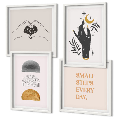 Wanddeko-set Minimalistische Boho-Illustrationen