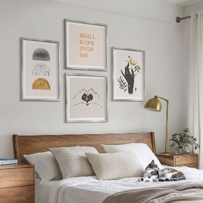 Wanddeko-set Minimalistische Boho-Illustrationen
