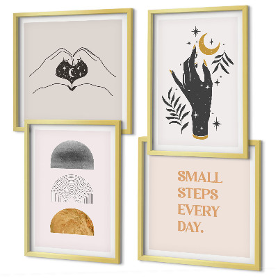Wanddeko-set Minimalistische Boho-Illustrationen