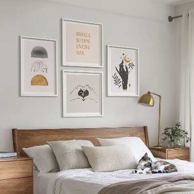Wanddeko-set Minimalistische Boho-Illustrationen
