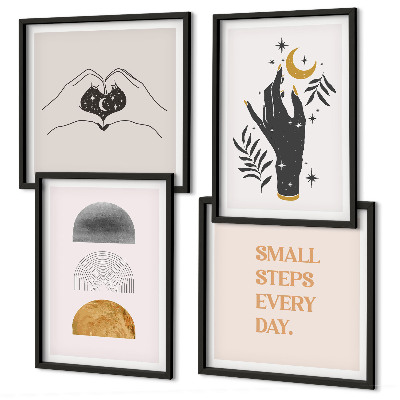 Wanddeko-set Minimalistische Boho-Illustrationen