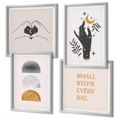 Wanddeko-set Minimalistische Boho-Illustrationen