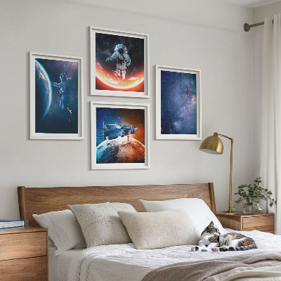 Wanddeko-set Weltraum-Astronauten-Sterne