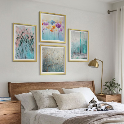 Polyptychon mit rahmen Hintergrundmuster mit Pastellblumen