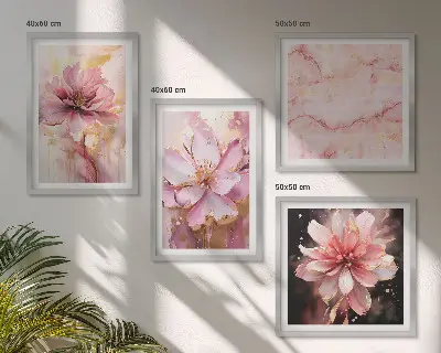 Wanddeko-Set mit weißen Rosenarrangements