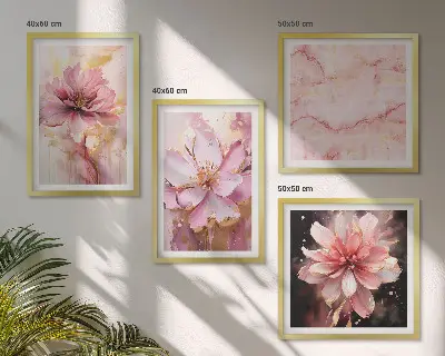 Wanddeko-Set mit weißen Rosenarrangements