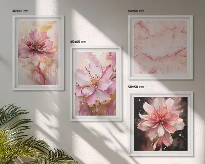 Wanddeko-Set mit weißen Rosenarrangements