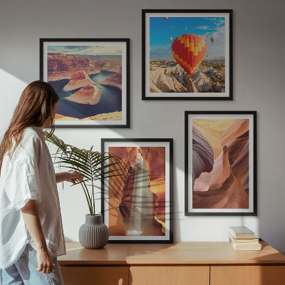 Wanddeko-set Wasserfall in der Schlucht
