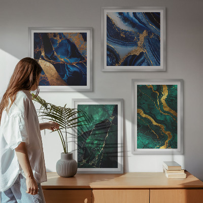 Wanddeko-set Elegante Muster auf Steinen