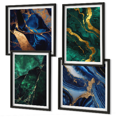 Wanddeko-set Elegante Muster auf Steinen