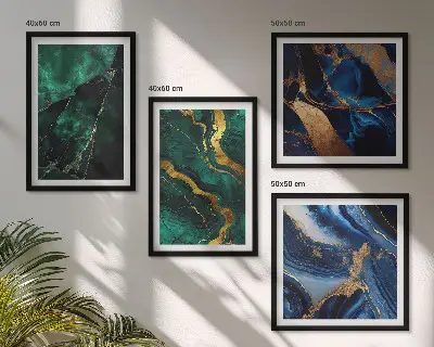 Wanddeko-Set mit eleganten Mustern auf Steinen