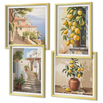 Wanddeko-set Lemon Streets Meerblick