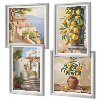Wanddeko-set Lemon Streets Meerblick