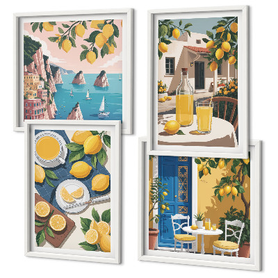 Polyptychon mit rahmen Patio Sun Limonade