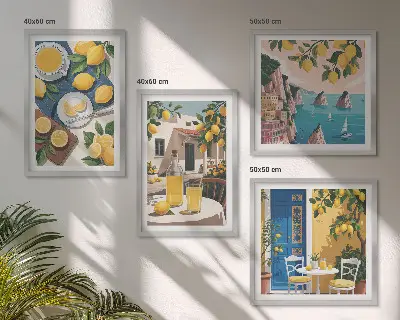 Patio Sun Limonade als gerahmtes Polyptychon