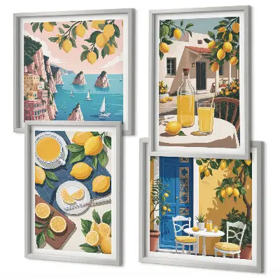 Patio Sun Limonade als gerahmtes Polyptychon