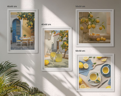 Wanddeko-set Zitronenlimonade blaue Tür