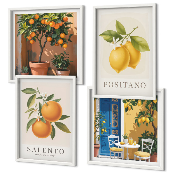 Wanddeko-set Amalfi-Zitronen und -Orangen