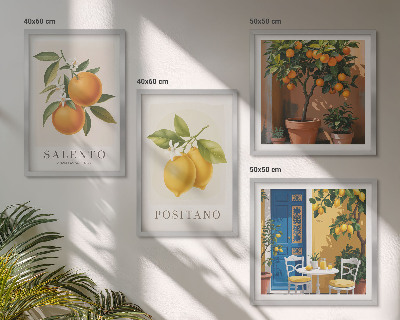 Wanddeko-set Amalfi-Zitronen und -Orangen