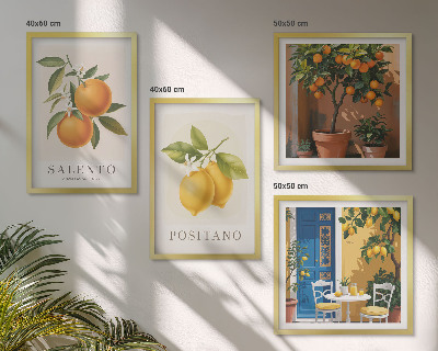 Wanddeko-set Amalfi-Zitronen und -Orangen