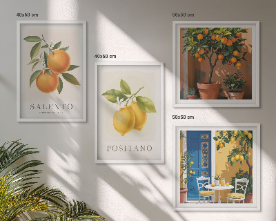 Wanddeko-set Amalfi-Zitronen und -Orangen