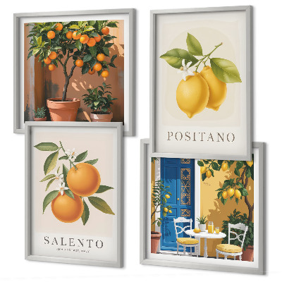 Wanddeko-set Amalfi-Zitronen und -Orangen