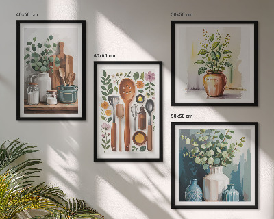 Wanddeko-set Küchenaccessoires auf pflanzlicher Basis