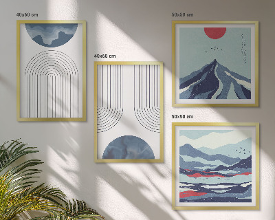 Wanddeko-set Abstrakte Berglandschaften