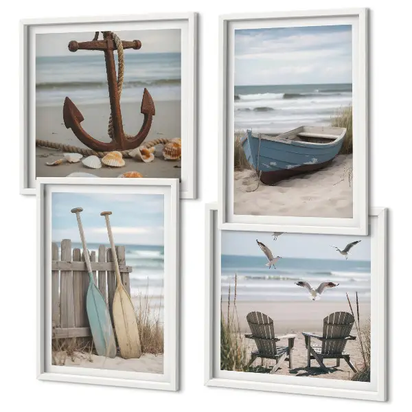 Wanddeko-Set sommerliche Meereslandschaft