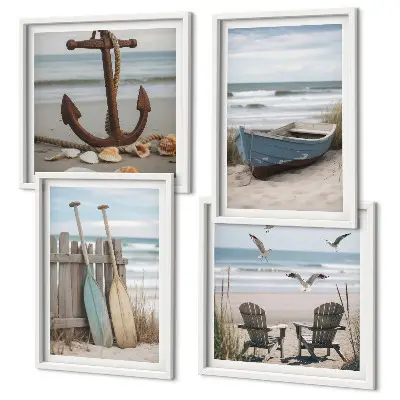 Wanddeko-Set sommerliche Meereslandschaft