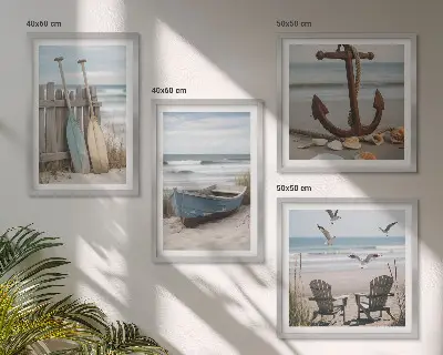 Wanddeko-Set sommerliche Meereslandschaft