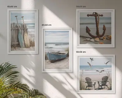 Wanddeko-Set sommerliche Meereslandschaft