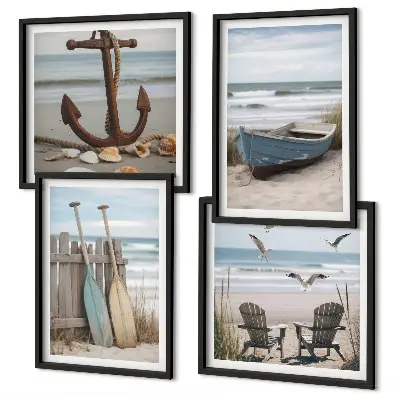 Wanddeko-Set sommerliche Meereslandschaft