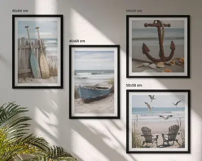 Wanddeko-Set sommerliche Meereslandschaft