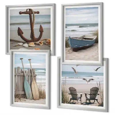 Wanddeko-Set sommerliche Meereslandschaft