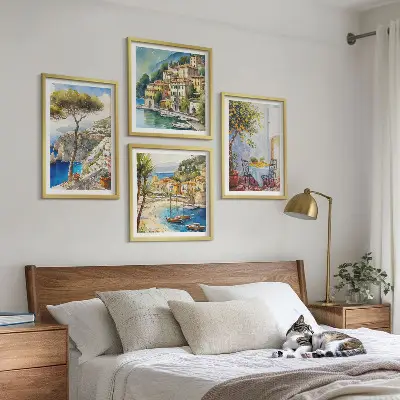 Wanddeko-Set italienische Städte im Aquarell-Stil