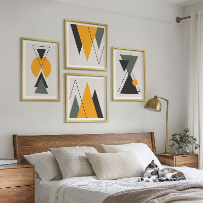 Polyptychon mit rahmen Abstrakte geometrische Formen