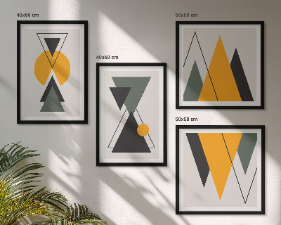 Polyptychon mit rahmen Abstrakte geometrische Formen