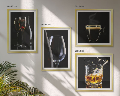 Wanddeko-set Whisky, Wein, Champagner, Kaffee, Alkohol