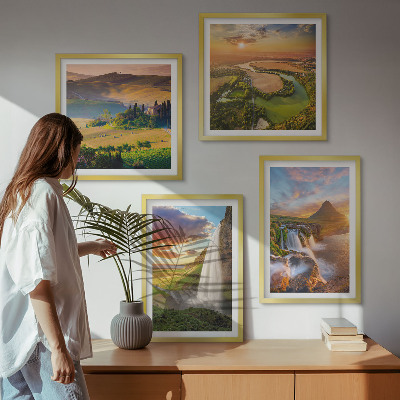 Polyptychon mit rahmen Italienische Sonnenuntergänge