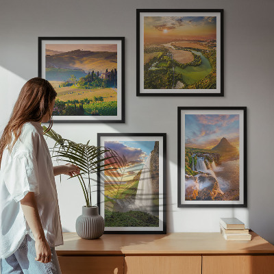 Polyptychon mit rahmen Italienische Sonnenuntergänge