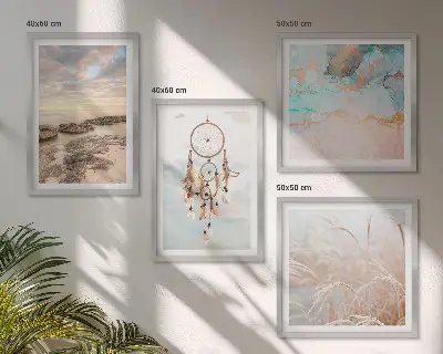Wanddeko-Set mit Wolkenmeer, Traumfänger und Gras